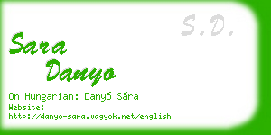 sara danyo business card