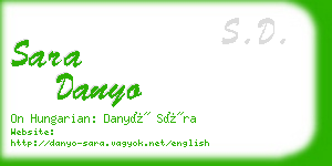 sara danyo business card